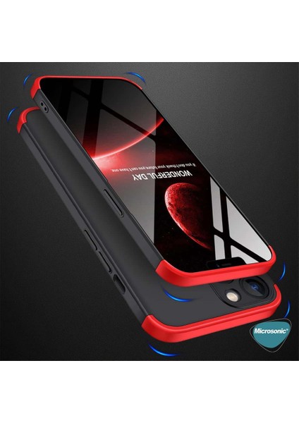 Apple iPhone 13 Kılıf Double Dip 360 Protective Kırmızı