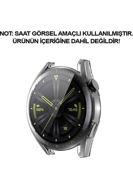 Huawei Watch Gt3 42MM Kılıf 360 Full Round Soft Silicone Şeffaf