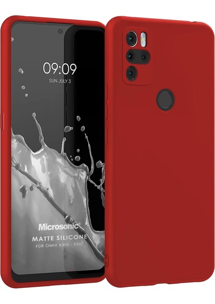 Matte Silicone Omix X500 Kılıf Kırmızı
