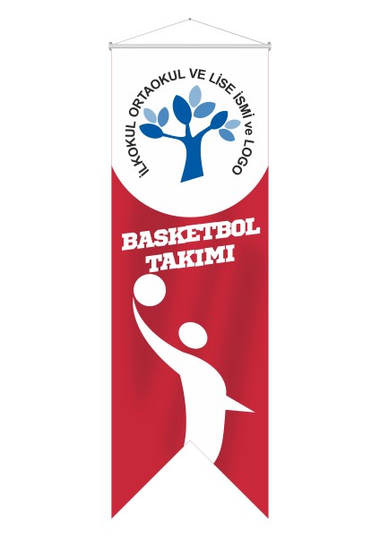 Basketbol Takımı Kırlangıç Flama 70X200 cm