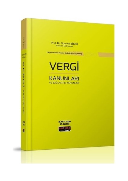 Savaş Yayınları Vergi Kanunları Metinleri Savaş - Nurettin Bilici (Ciltli)