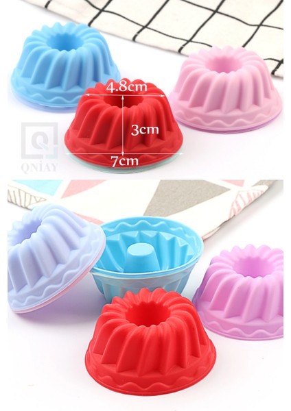 Lüx Pratik Silikon Mini Kek Kalıbı 6 Parça Muffin Kek Kupası Kalıbı Hamur Kek Pişirme Kalıbı fiyatları