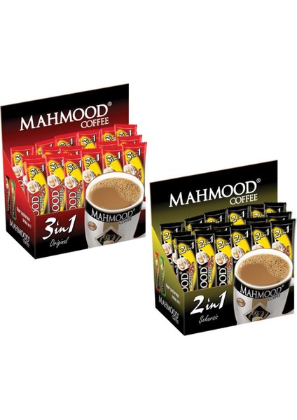 Mahmood Coffee 2'si 1 Arada 10 gr 3ü1 Arada 18 gr 48 Adet 2 Li Set