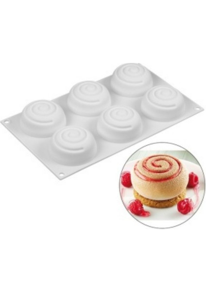 6 Lı Spiral Silikon Kalıp