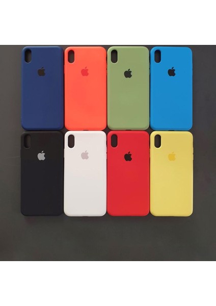 Apple iPhone Xr Uyumlu Logolu Içi Kadife Lansman Silikon Kılıf