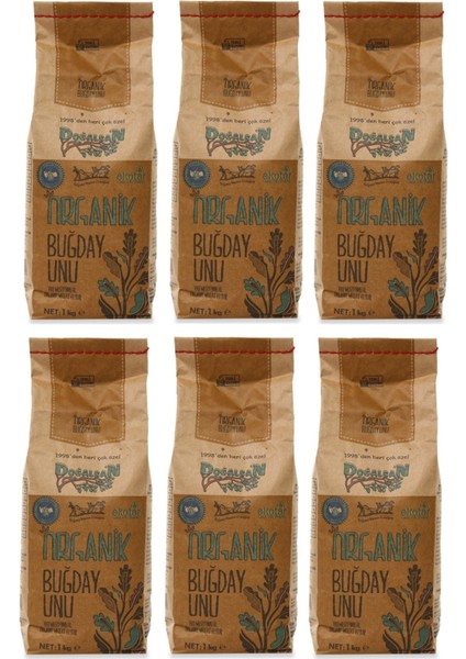 Organik Buğday Unu 1 kg x 6