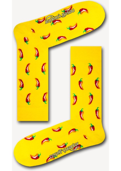 Sarı Biber Renkli Kadın Çorap