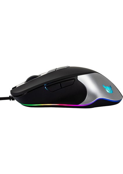 Rgm-04 Aves USB Siyah Rgb Aydınlatmalı 7200DPI Makrolu Mouse