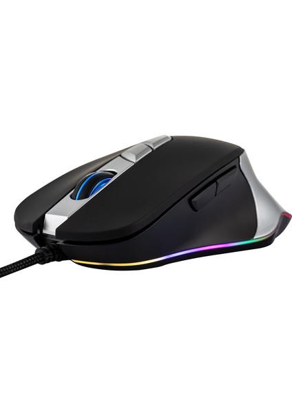 Rgm-04 Aves USB Siyah Rgb Aydınlatmalı 7200DPI Makrolu Mouse