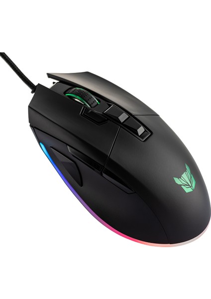 Rgm-02 Pyrro USB Siyah Rgb Aydınlatmalı 10000DPI Mouse