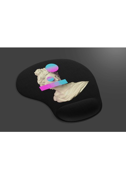 Retro Black 3D Bilek Destekli Mouse Pad modelleri