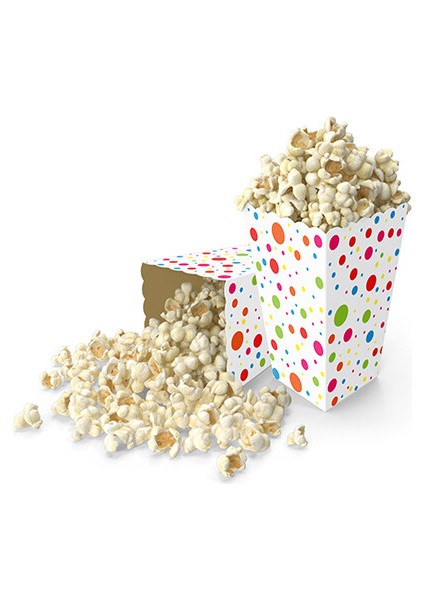 Puantiyeli Mısır Kutusu 8 Adet