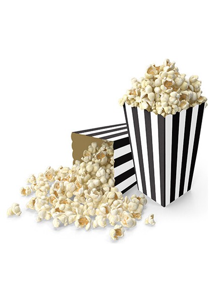 Siyah Çizgili Mısır Kutusu 8 Adet