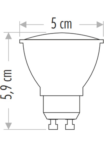 CT-4240B 4W Gu 10 Duylu Çanak LED Ampul 6400K Beyaz