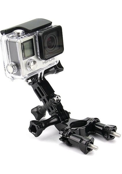 GP02 Gopro 10 Sjcam SJ4000 Eken H9R Aksiyon Kamera Üç Yollu Motor Bisiklet Aparatı