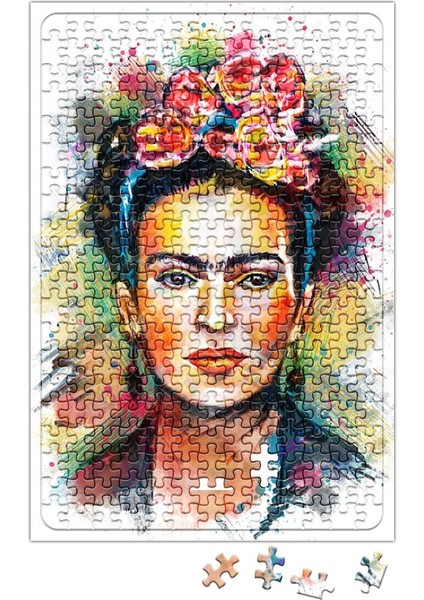Frida Kahlo Renkli Çiçekli Puzzle 240 Parça Yapboz