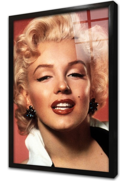 Marilyn Monroe Çerçeveli Cam Tablo