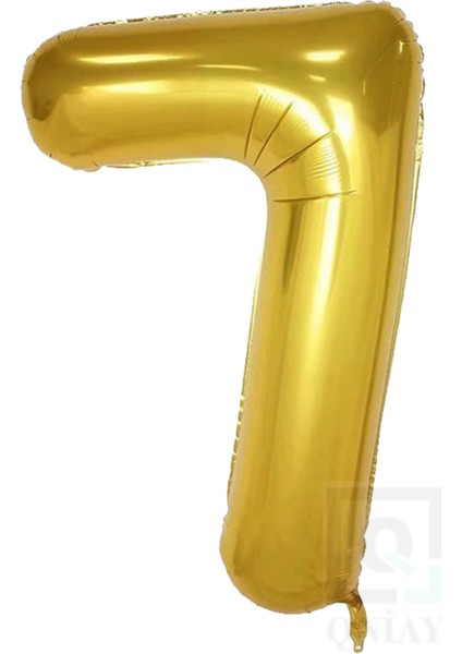 80 cm Gold Altın Folyo 7 Rakam Balon 34 Inc Parti Sayı Doğumgünü Balonu