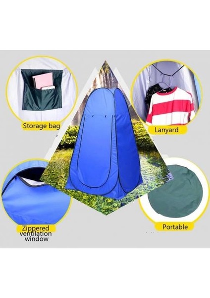 Otomatik Kurulum Su Geçirmez Giyinme Duş Kabin Çadırı 190CM x 120 x 120