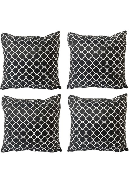Kırlent Yastık Dolgulu Fermuarlı Vip Yastık 4 ADET-43X43 Cm(Karaçatı)