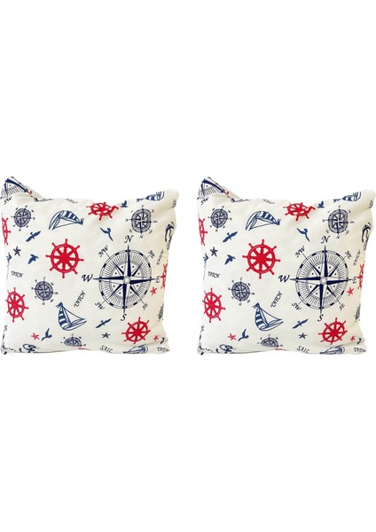 Kırlent Yastık Dolgulu Fermuarlı Vip Yastık 2 ADET-43X43 Cm(Marin)