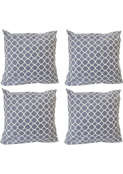 Kırlent Yastık Kılıfı Vip Yastık Kılıfı 4 ADET-43X43 Cm(Griçatı)