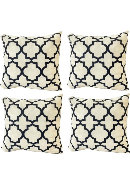 Kırlent Yastık Kılıfı Vip Yastık Kılıfı 4 ADET-43X43 Cm(Alaçatı)