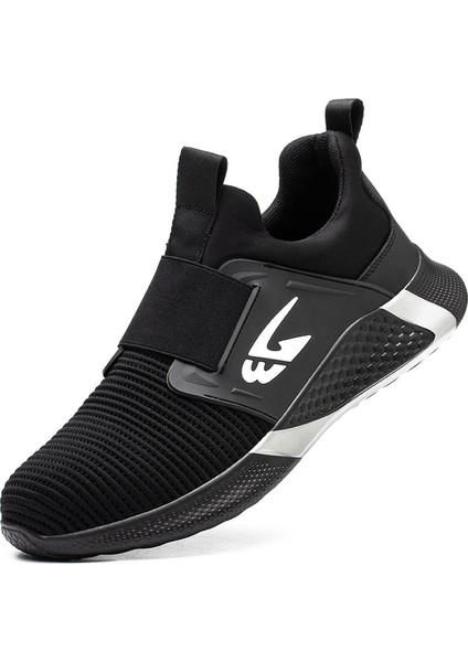 Çelik Burunlu Güvenlik Ayakkabıları Erkek Hafif Nefes Alabilir Delinmez Hafif Sneaker Kaymaz Endüstriyel Inşaat Iş Ayakkabıları (Yurt Dışından)