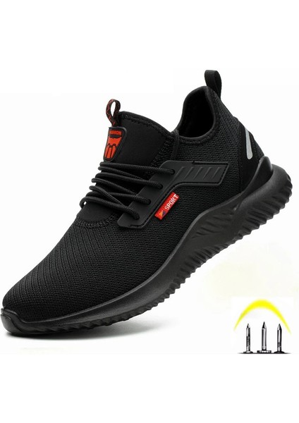 Xoutdoor Çelik Burunlu Güvenlik Ayakkabıları Erkek Hafif Nefes Alabilir Delinmez Hafif Sneaker Kaymaz Endüstriyel Inşaat Iş Ayakkabıları (Yurt Dışından)