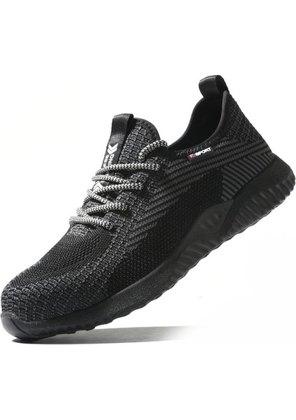 Çelik Burunlu Güvenlik Ayakkabıları Erkek Hafif Nefes Alabilir Delinmez Hafif Sneaker Kaymaz Endüstriyel Inşaat Iş Ayakkabıları (Yurt Dışından)