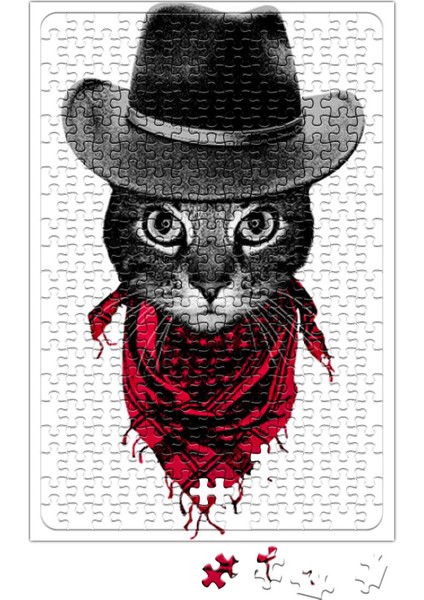Kovboy Cat Kedi Puzzle 240 Parça Yapboz