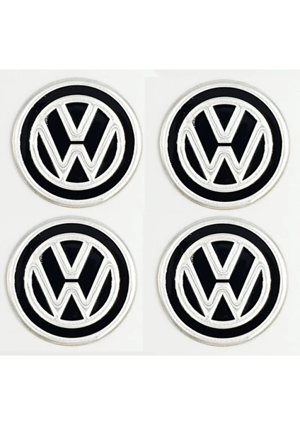 Volkswagen Jant Göbeği Göbek Arması Sticker 4'lü Set