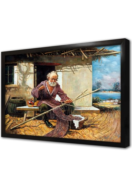 Yaşlı Adam Çerçeveli Mdf Tablo