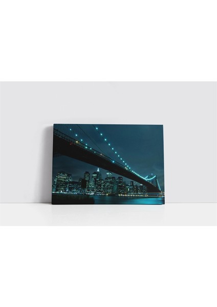 New York Gece Kanvas Tablo