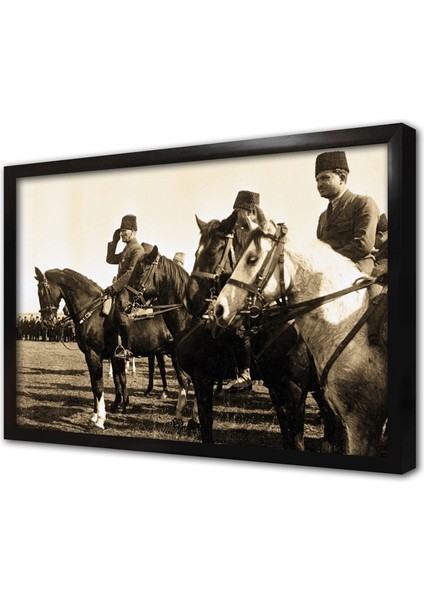 Ata Binen Atatürk ve Arkadaşları Çerçeveli Mdf Tablo