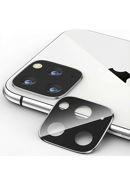Apple iPhone 12 Pro Kırılmaz Cam Kamera Lens Koruyucu Komple Cam Siyah