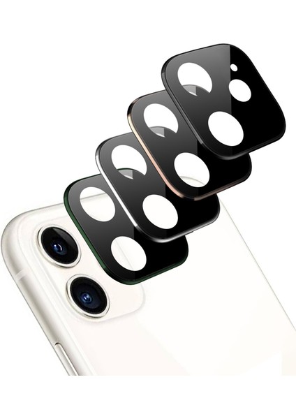 Apple iPhone 12 Pro Kırılmaz Cam Kamera Lens Koruyucu Komple Cam Siyah