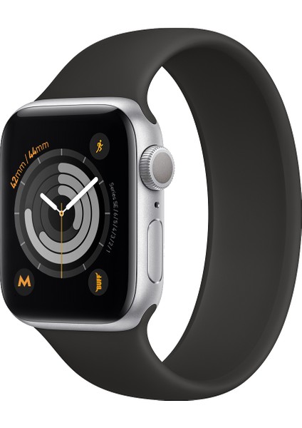 Buff Apple Watch Uyumlu Bands Rubber 42/44 M Siyah