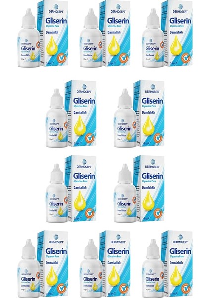 Gliserin Damlalıklı 35GR Gliserin 10 Adet