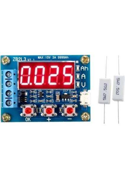 ZB2L3 18650 Lityum Pil Kapasite Ölçer Test Cihazı Deşarj