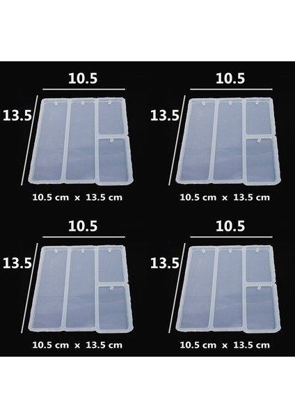 Dörtlü Küçük Takı Epoksi Kalıp 4'lü