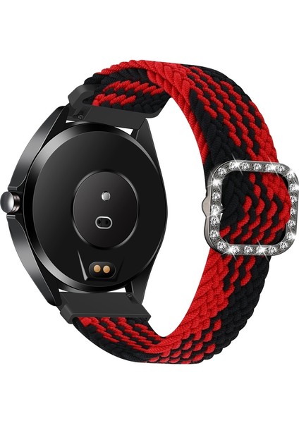 Puluz Garmin Venu / Vivoaktif 3 20Mm Örgülü Kayış Kırmızı Siyah (Yurt Dışından) modelleri