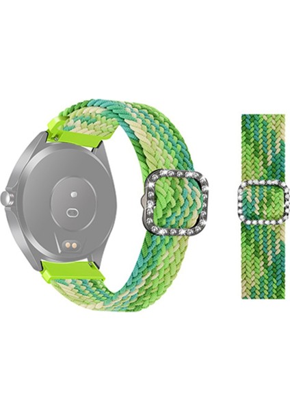 Puluz Garmin Venu / Vivoaktif 3 20Mm Örgülü Kayış Kireç Yeşil (Yurt Dışından)