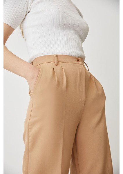 Retro Palazzo Pantolon-Karamel modelleri