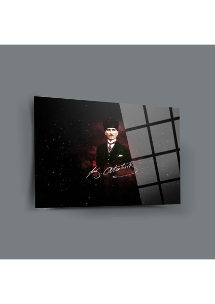 Atatürk 32 Cam Tablo-Atatürk Tablosu