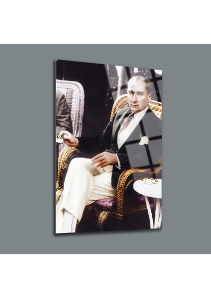 Atatürk 43 Cam Tablo-Atatürk Tablosu