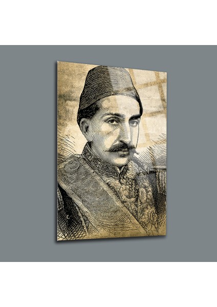 Abdülhamithan Portre Cam Tablo-Padişah Tablosu