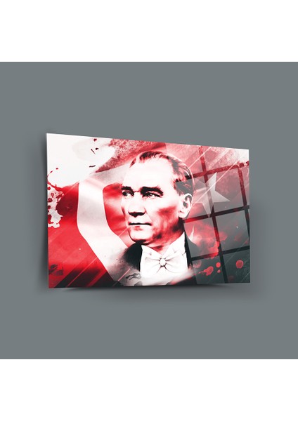 Atatürk 55 Cam Tablo-Atatürk Tablosu
