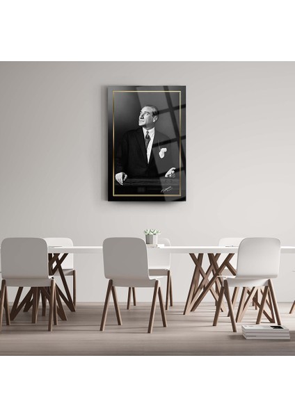 Atatürk 64 Cam Tablo-Atatürk Tablosu