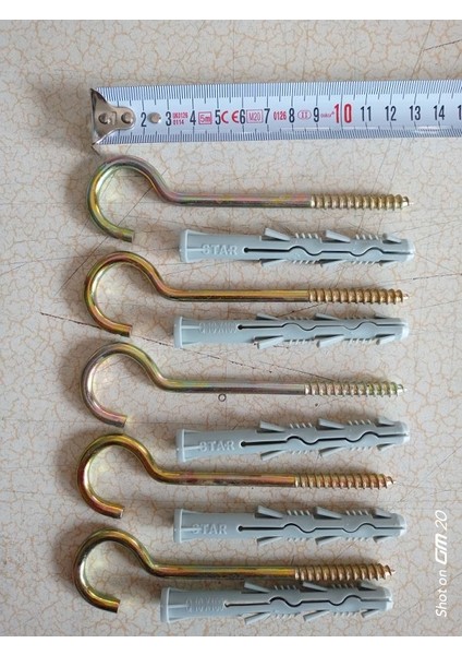 Kancalı Vida Dübel Seti 13 cm 5 Li